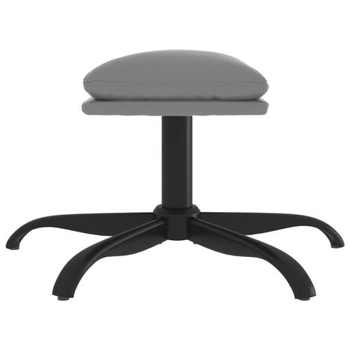 Fodskammel 60x60x36 cm kunstlæder antracitgrå