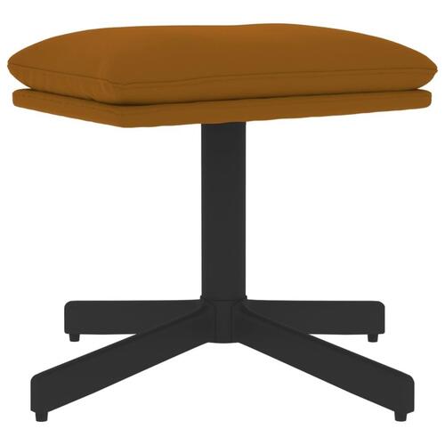 Fodskammel 60x60x36 cm fløjl brun