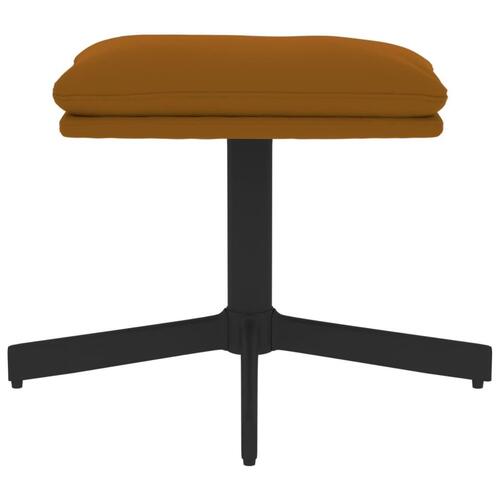 Fodskammel 60x60x36 cm fløjl brun