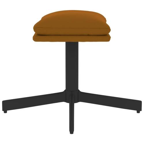 Fodskammel 60x60x36 cm fløjl brun