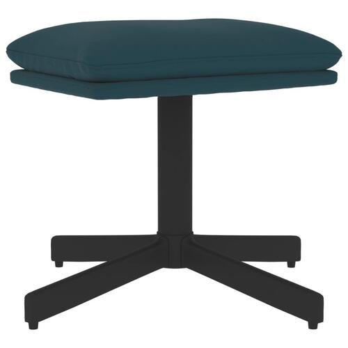Fodskammel 60x60x36 cm fløjl blå