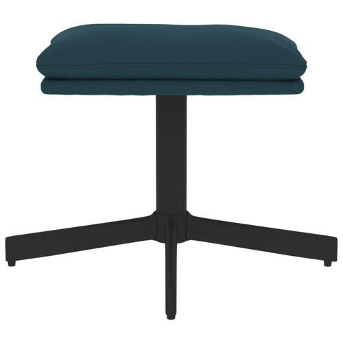 Fodskammel 60x60x36 cm fløjl blå