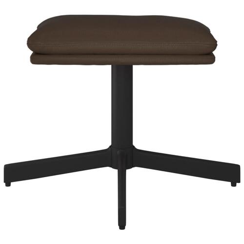 Fodskammel 60x60x36 cm kunstlæder brun