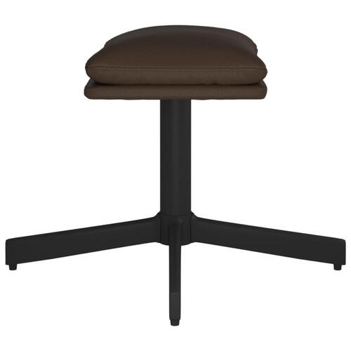 Fodskammel 60x60x36 cm kunstlæder brun