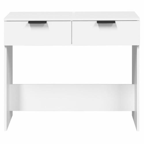 Konsolbord 90x36x75 cm konstrueret træ hvid