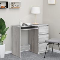 Skrivebord 90x45x76 cm konstrueret træ grå sonoma-eg