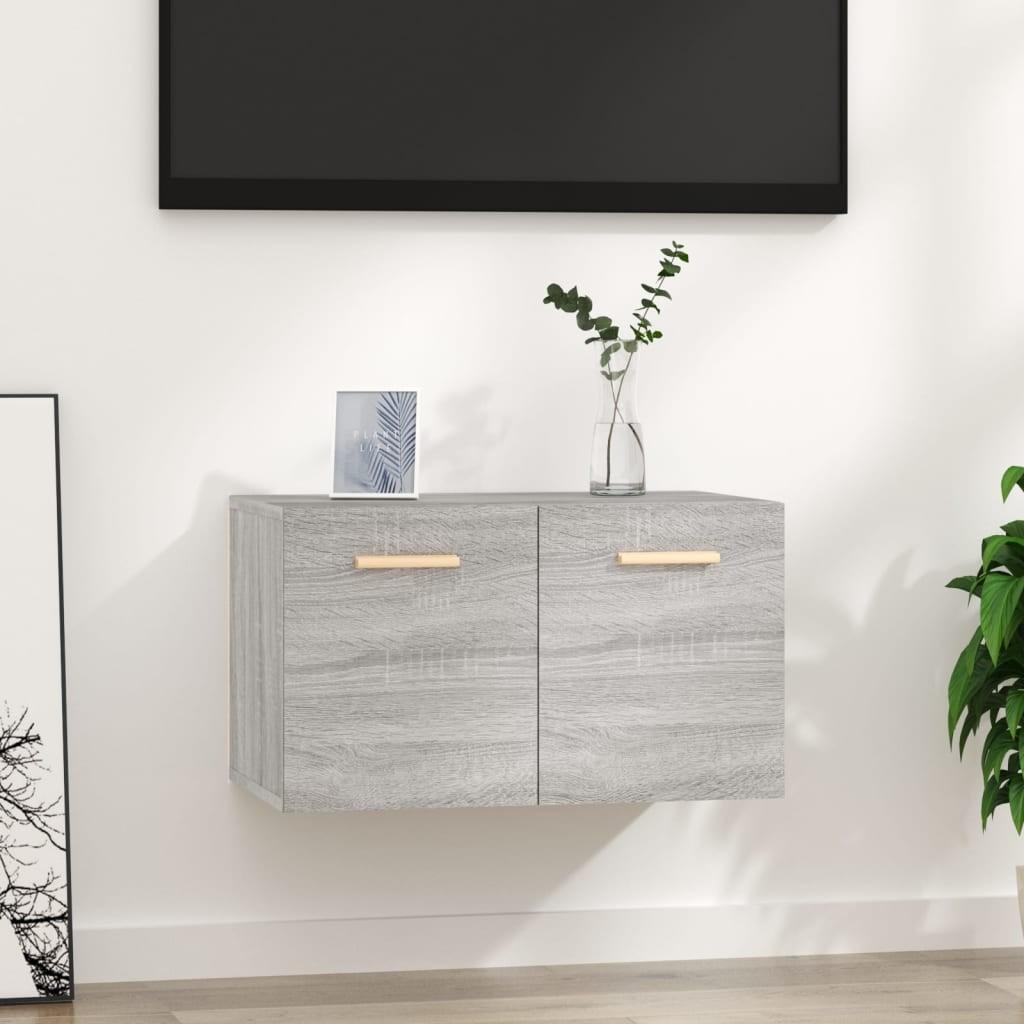 Vægskab 60x36,5x35 cm konstrueret træ grå sonoma-eg