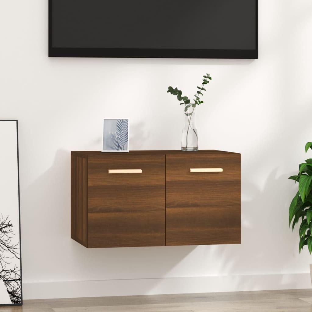 Vægskab 60x36,5x35 cm konstrueret træ brun egetræsfarve