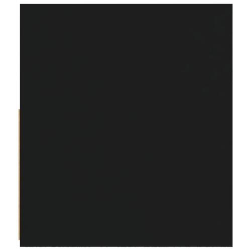 Sengeborde med LED-lys 2 stk. 60x35x40 cm sort