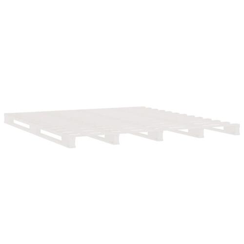 Palleseng 140x190 cm massivt fyrretræ hvid