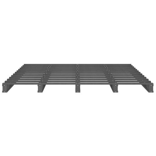 Palleseng 140x190 cm massivt fyrretræ grå
