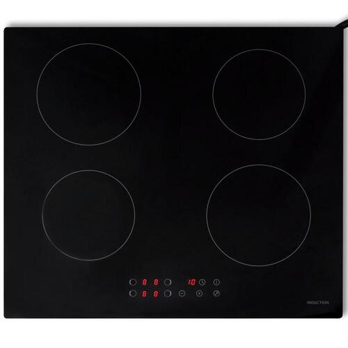 Indbygget induktionskogeplade i EUROKERA-glas med 4 kogezoner
