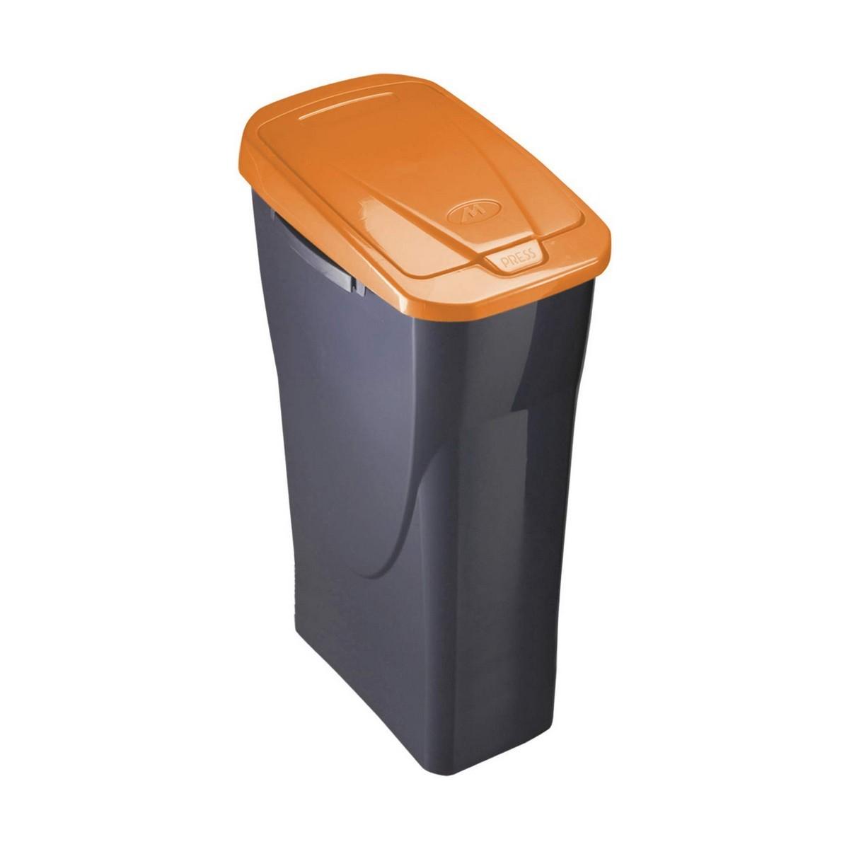 Mondex papirkurv/skraldespand 15 L - sort/orange polypropylen