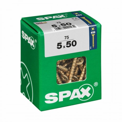 SPAX Yellox træskruer med fladt hoved - 5 x 50 mm, æske á 75 stk.