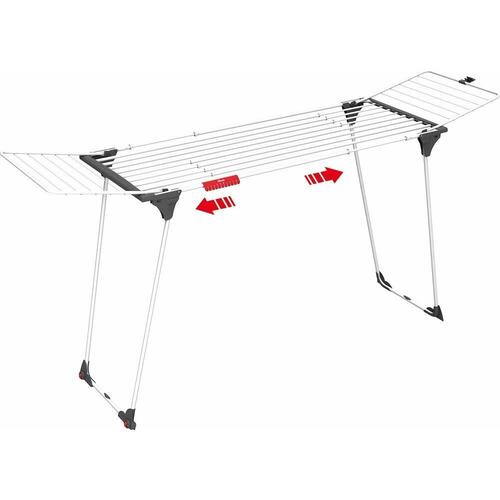 Tørrestativ Vileda Infinity Forlængbar Aluminium Hvid (257 x 57 x 100 cm)