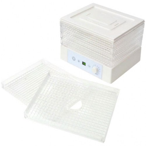 Fødevaredehydrator med 6 bakker 250 W hvid