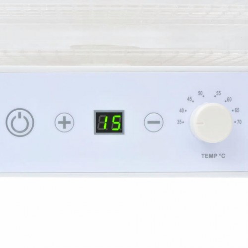 Fødevaredehydrator med 6 bakker 250 W hvid
