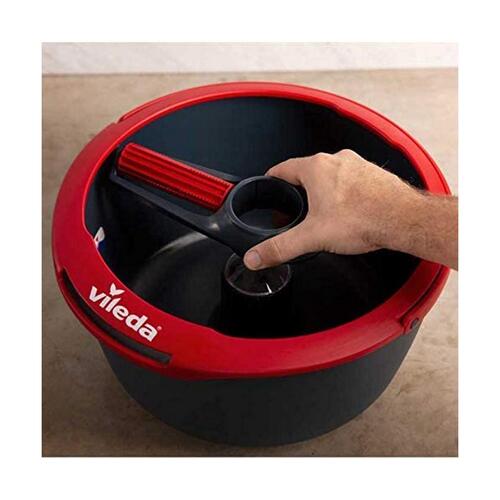 Gulvmoppe med spand Vileda Spin & Clean Roterende polypropylen