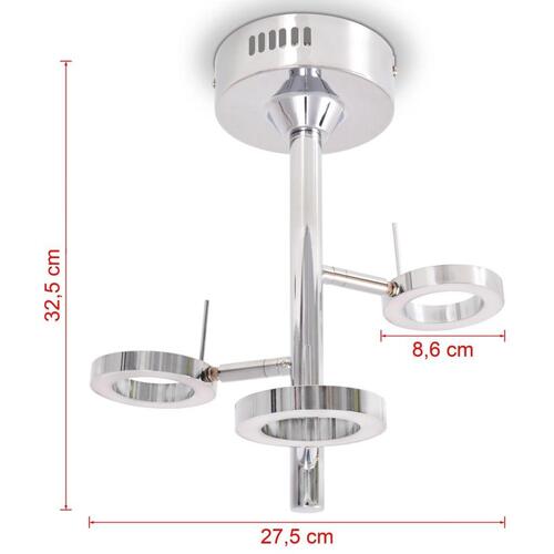 LED-loftslampe med 3 lys varm hvid