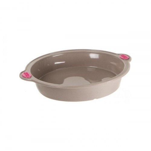 Secret de Gourmet silikone kageform med hank, brun, 24 cm