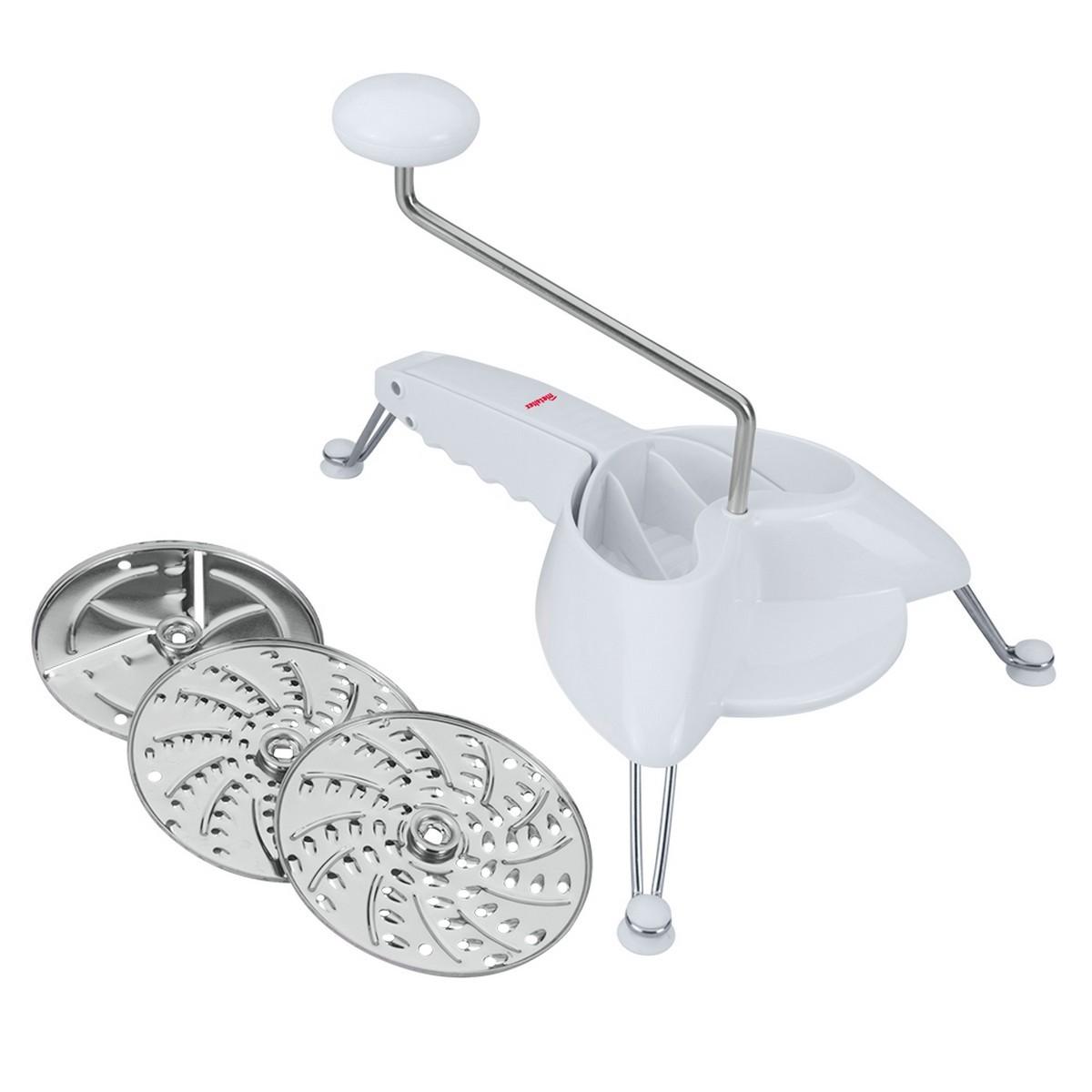 Metaltex rivejern med ben - hvid, rustfrit stål (Ø 24 cm)