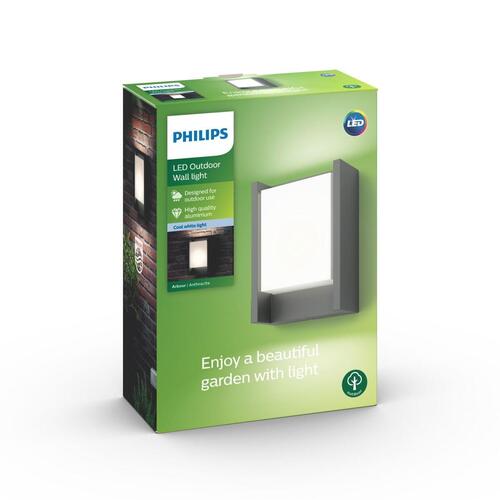 Belysningsarmatur til LED Philips 16460/93/P3 Antracit Aluminium 6 W 600 lm A++ (4000 K) (1 enheder)