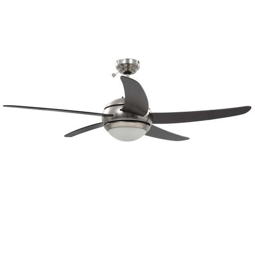 Dekorativ loftventilator med lys 128 cm hvid