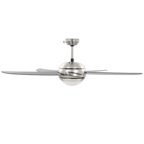 Dekorativ loftventilator med lys 128 cm hvid