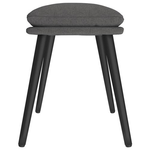 Fodskammel 45x29,5x35 cm stof mørkegrå