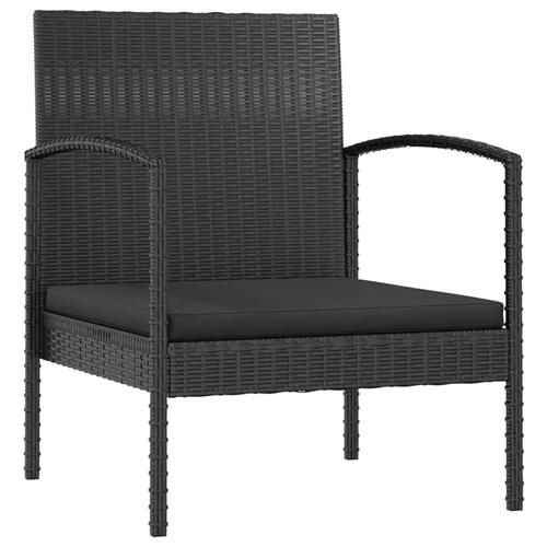 Loungesæt til haven 16 dele med hynder polyrattan sort