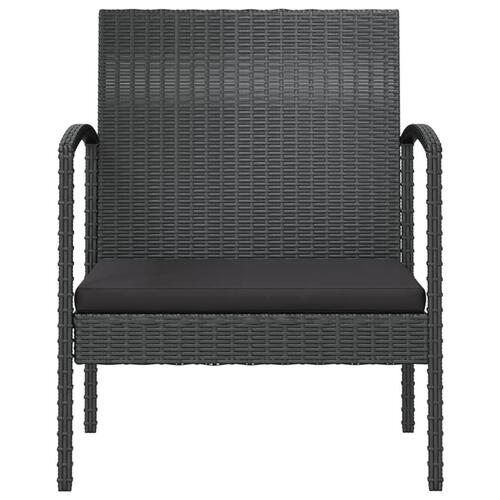 Loungesæt til haven 16 dele med hynder polyrattan sort