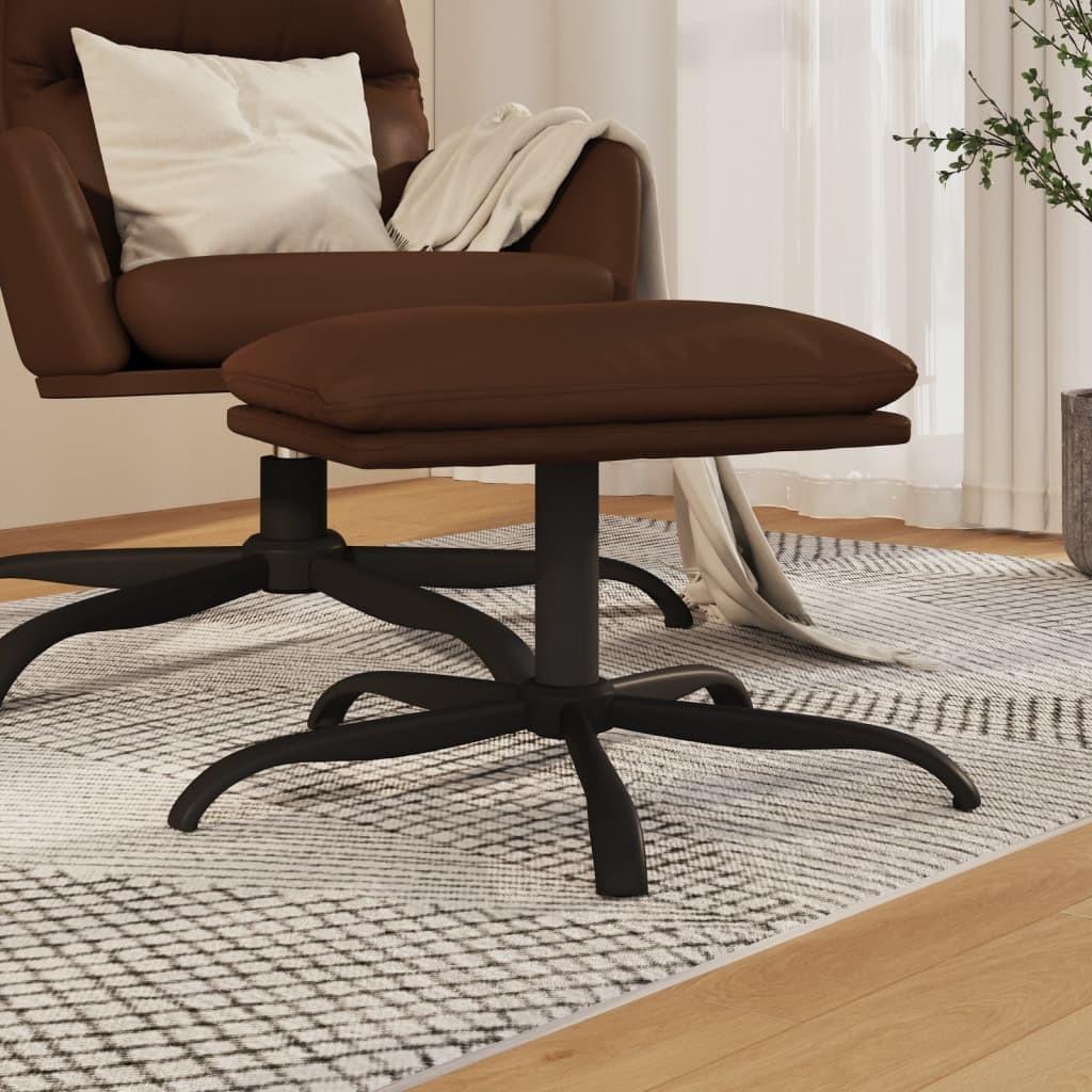 Fodskammel 45x29,5x36 cm kunstlæder brun