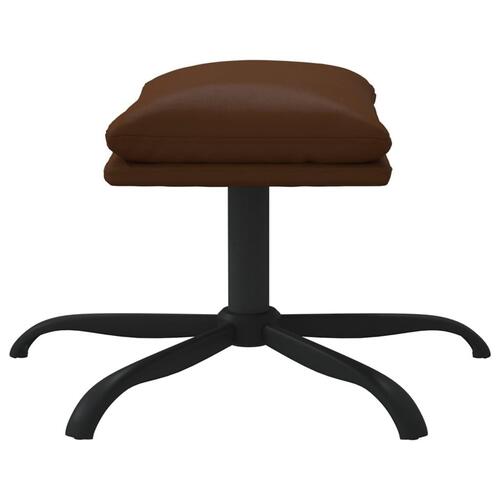 Fodskammel 45x29,5x36 cm kunstlæder brun