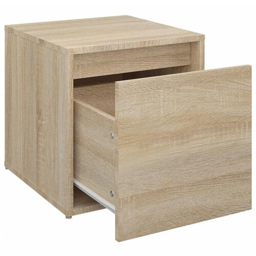 Opbevaringsskab 40,5x40x40 cm konstrueret træ sonoma-eg