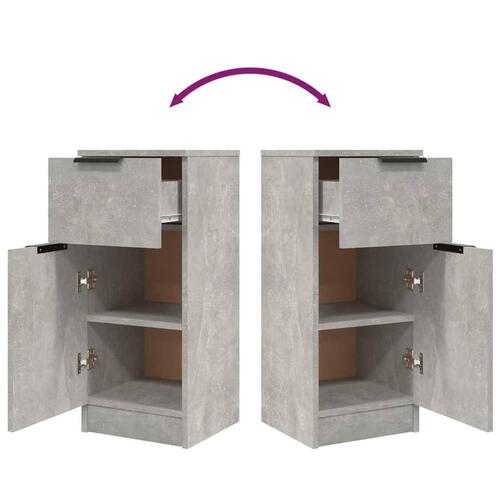 Skænk 30x30x70 cm konstrueret træ betongrå