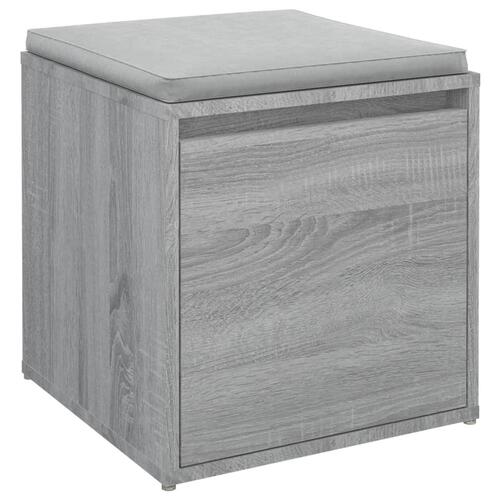 Opbevaringsskab 40,5x40x40 cm konstrueret træ grå sonoma-eg