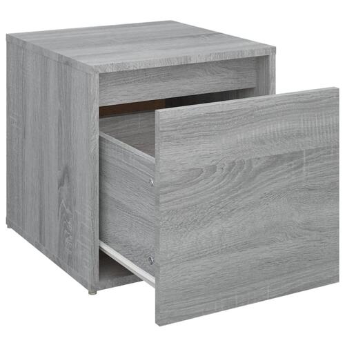 Opbevaringsskab 40,5x40x40 cm konstrueret træ grå sonoma-eg