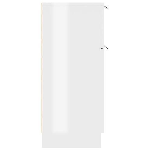 Skænk 30x30x70 cm konstrueret træ hvid højglans
