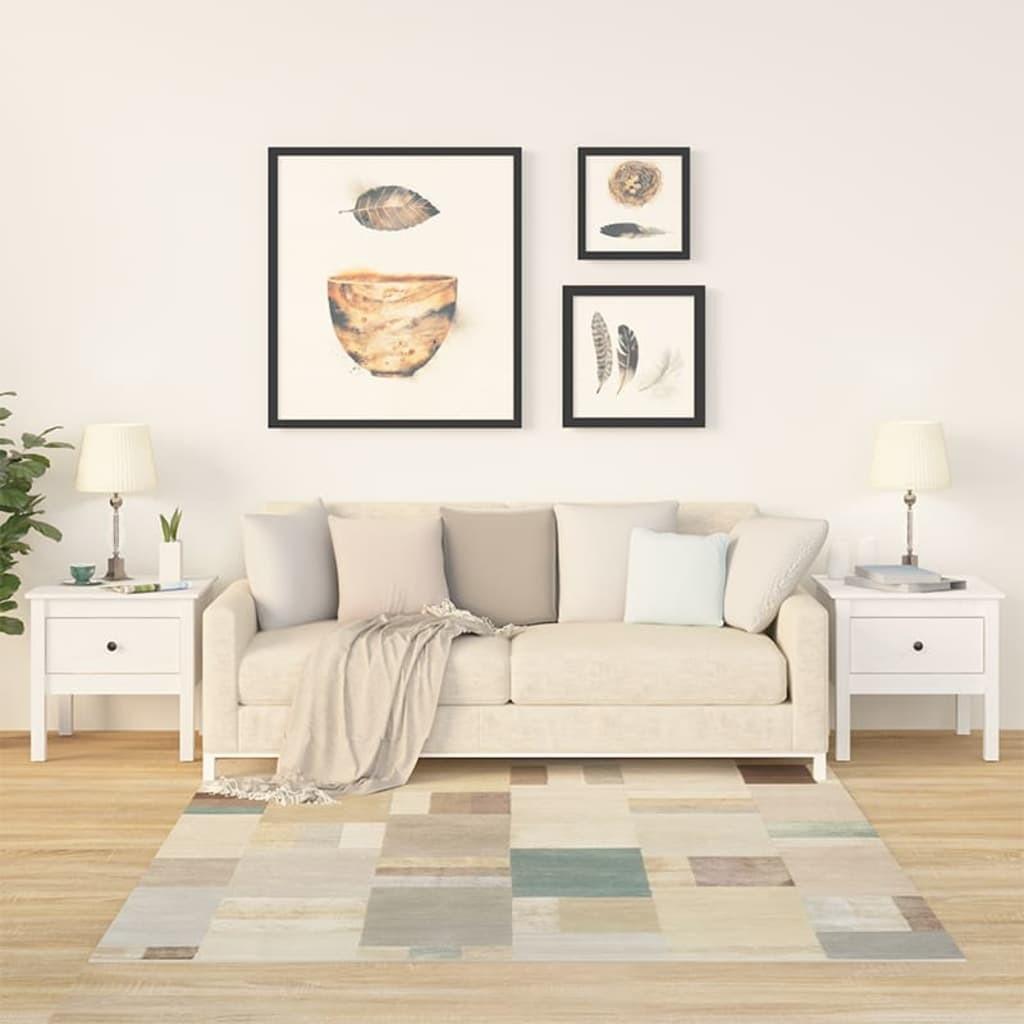 Sideborde 2 stk. 50x50x49 cm massivt fyrretræ hvid