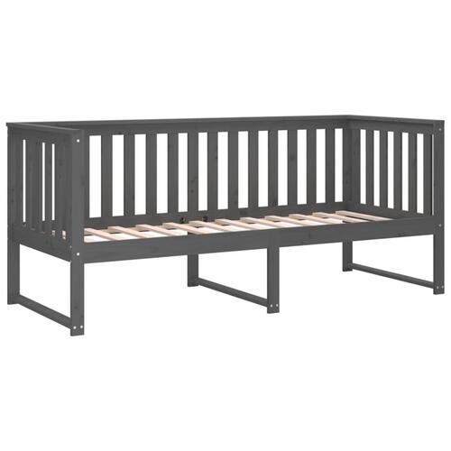 Daybed 80x200 cm massivt fyrretræ grå