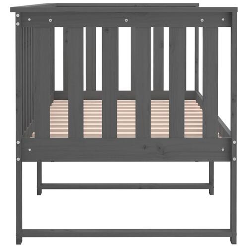 Daybed 80x200 cm massivt fyrretræ grå