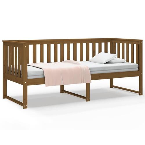 Daybed 80x200 cm massivt fyrretræ gyldenbrun