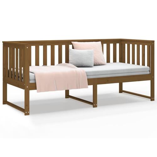 Daybed 80x200 cm massivt fyrretræ gyldenbrun
