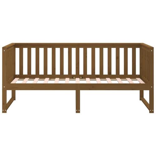 Daybed 80x200 cm massivt fyrretræ gyldenbrun