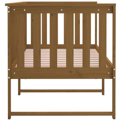 Daybed 80x200 cm massivt fyrretræ gyldenbrun