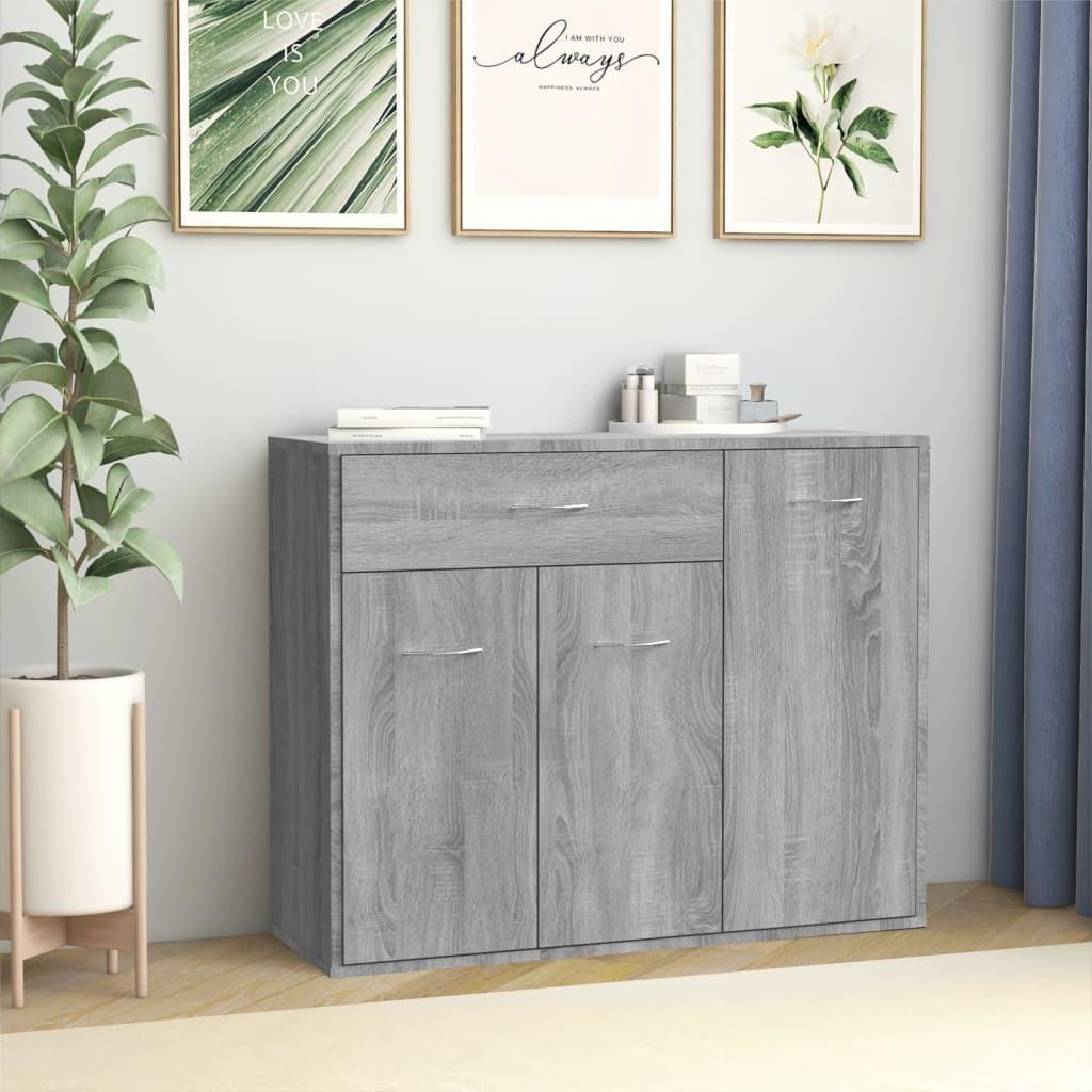 Skænk 88x30x70 cm konstrueret træ grå sonoma-eg