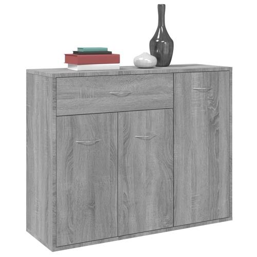Skænk 88x30x70 cm konstrueret træ grå sonoma-eg