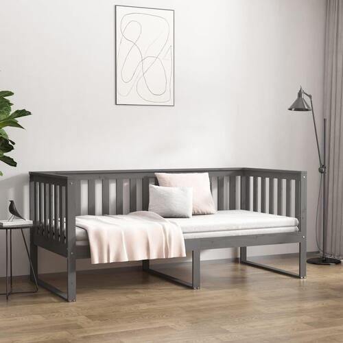 Daybed 90x190 cm massivt fyrretræ grå