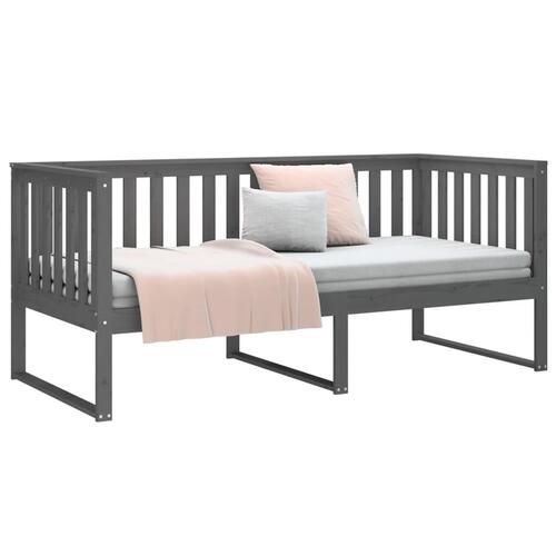 Daybed 90x190 cm massivt fyrretræ grå