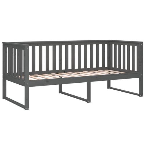 Daybed 90x190 cm massivt fyrretræ grå